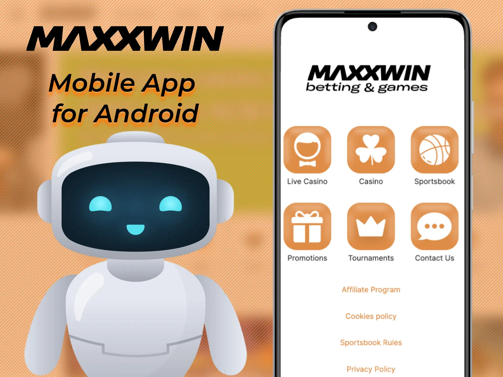 Download the Maxxwin mobile app for Android on the official website.