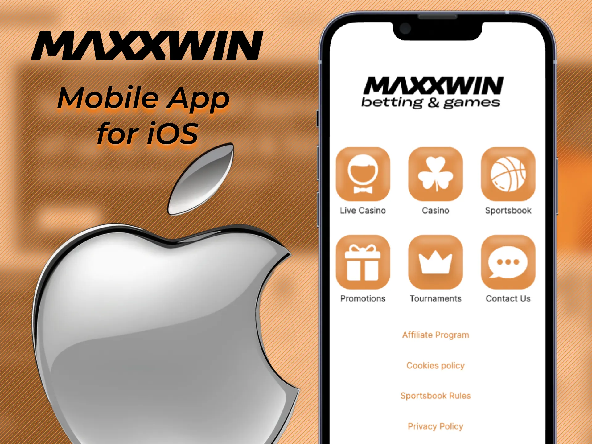 Download the iOS Maxxwin app on the official website.