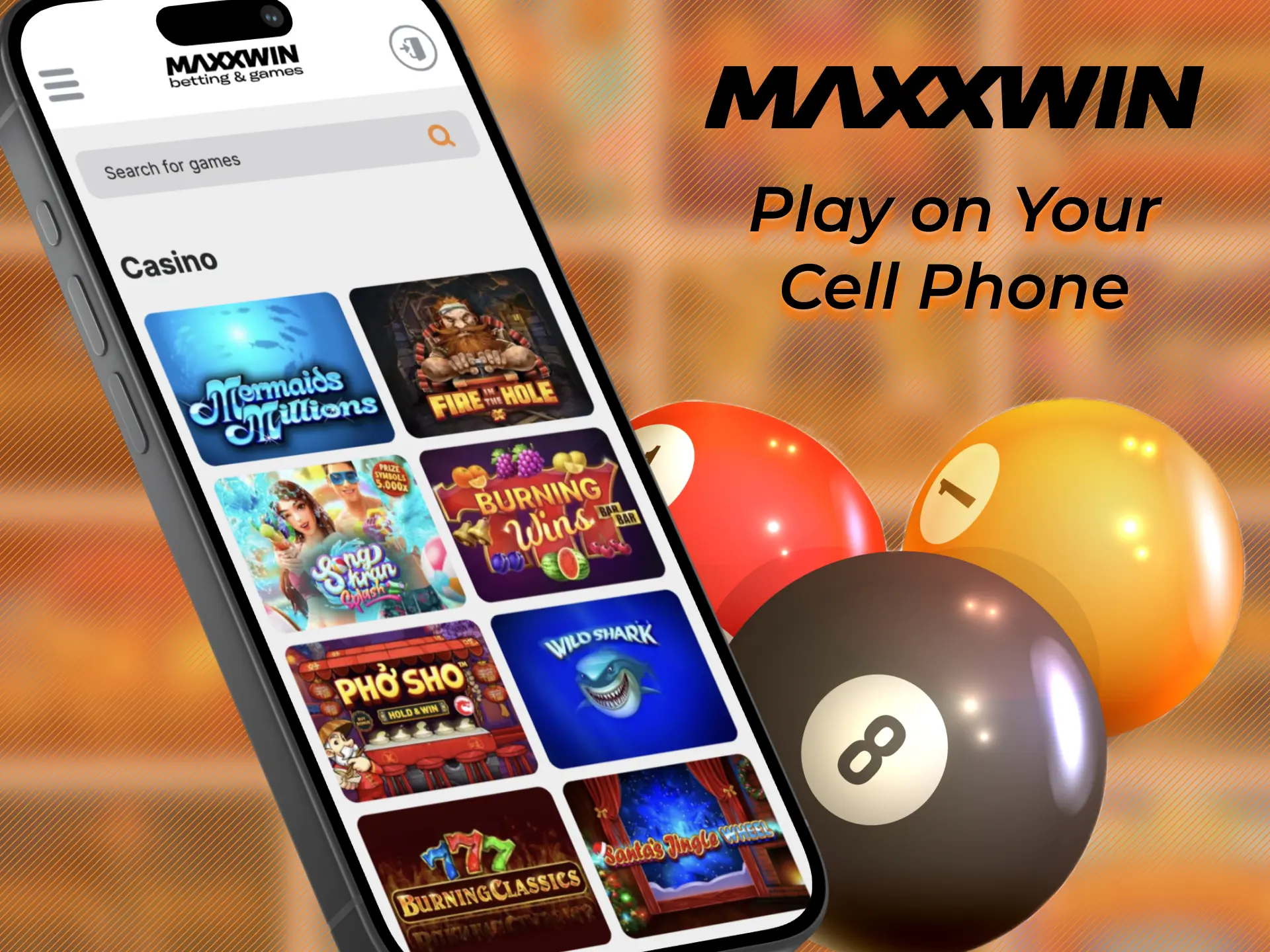 Download the Maxxwin mobile application.