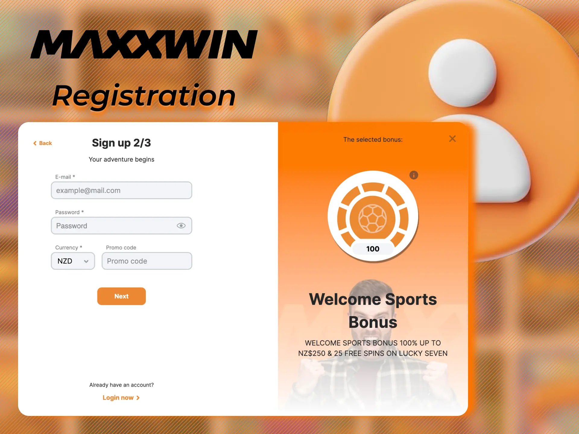 You must register on the official Maxxwin website.