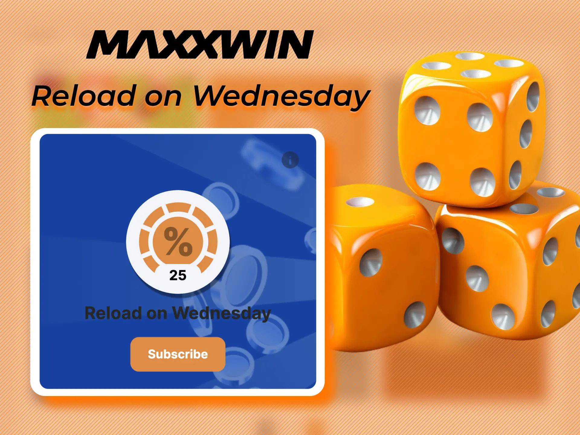 The official Maxxwin website offers a bonus every wednesday.