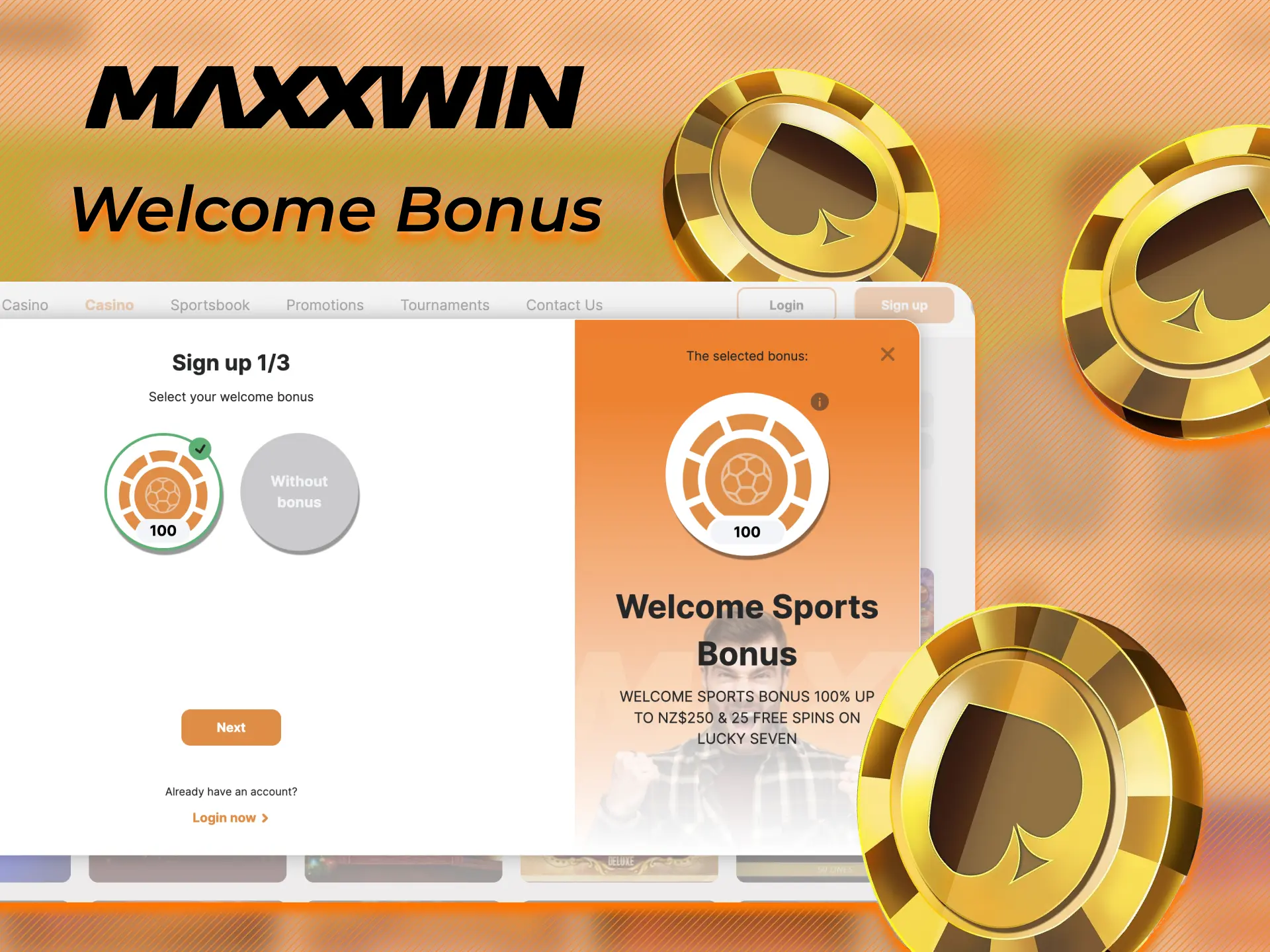 Get welcome bonus on official Maxxwin website.