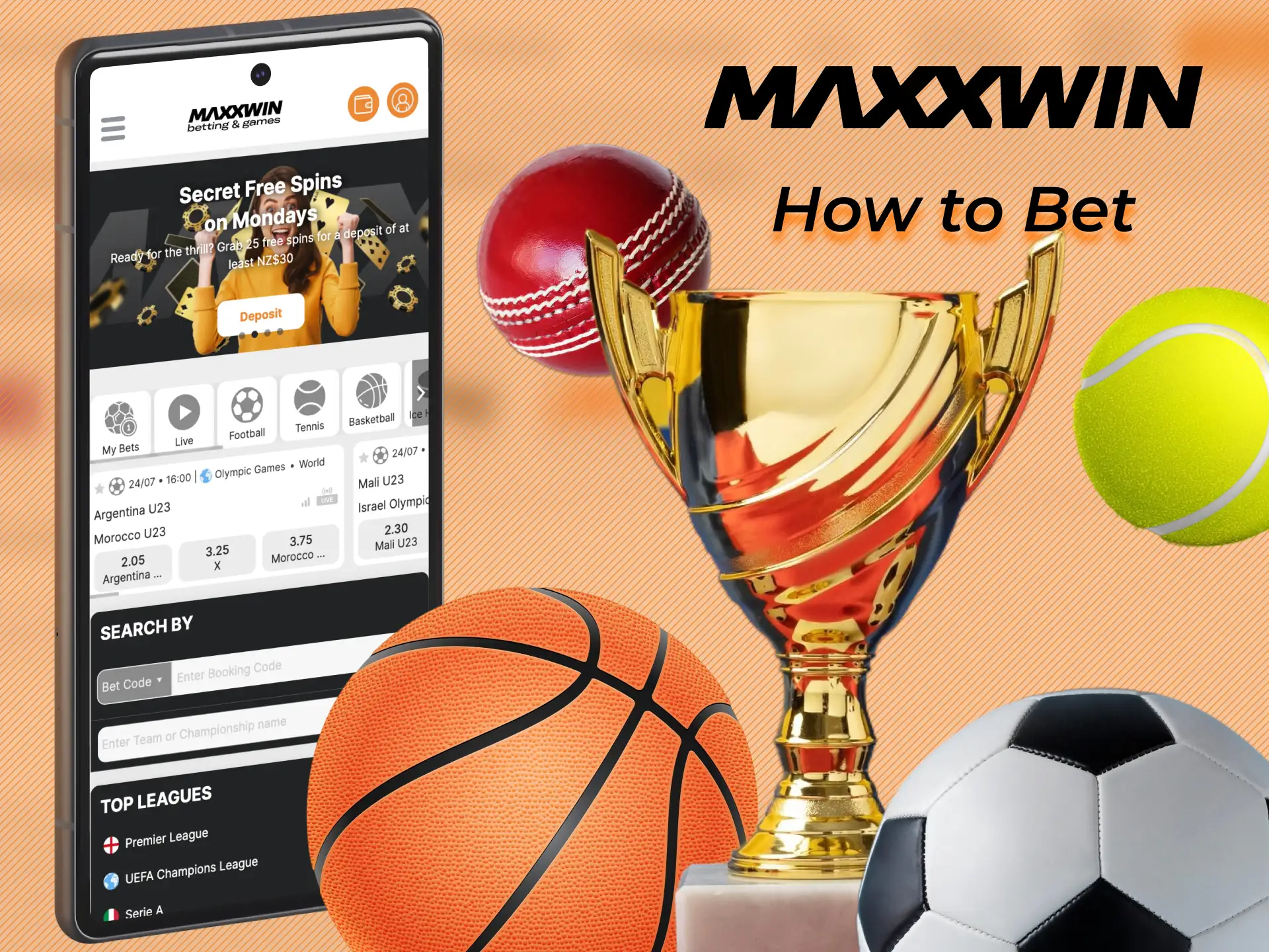 You can't place bets at Maxxwin if there is no money on the balance.