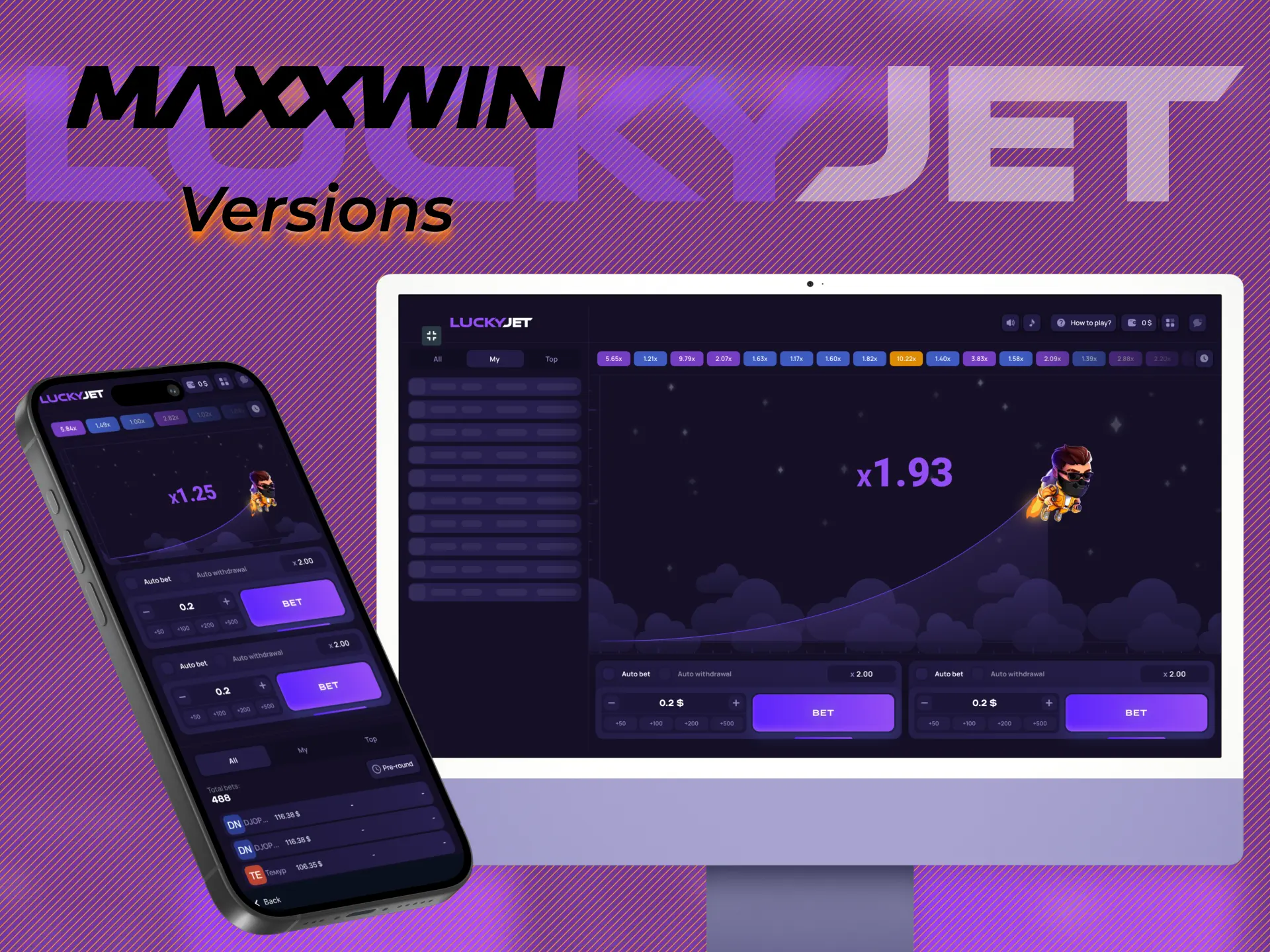 You can play Lucky Jet on smartphones and computers at Maxxwin.