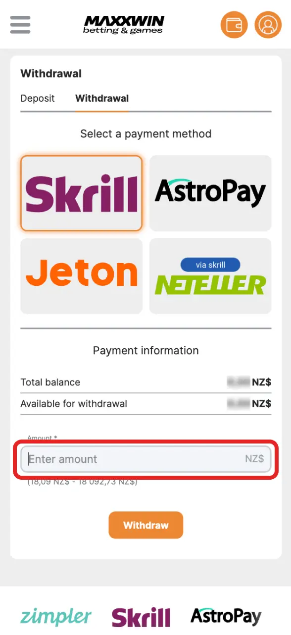 Confirm the transaction on Maxxwin website.