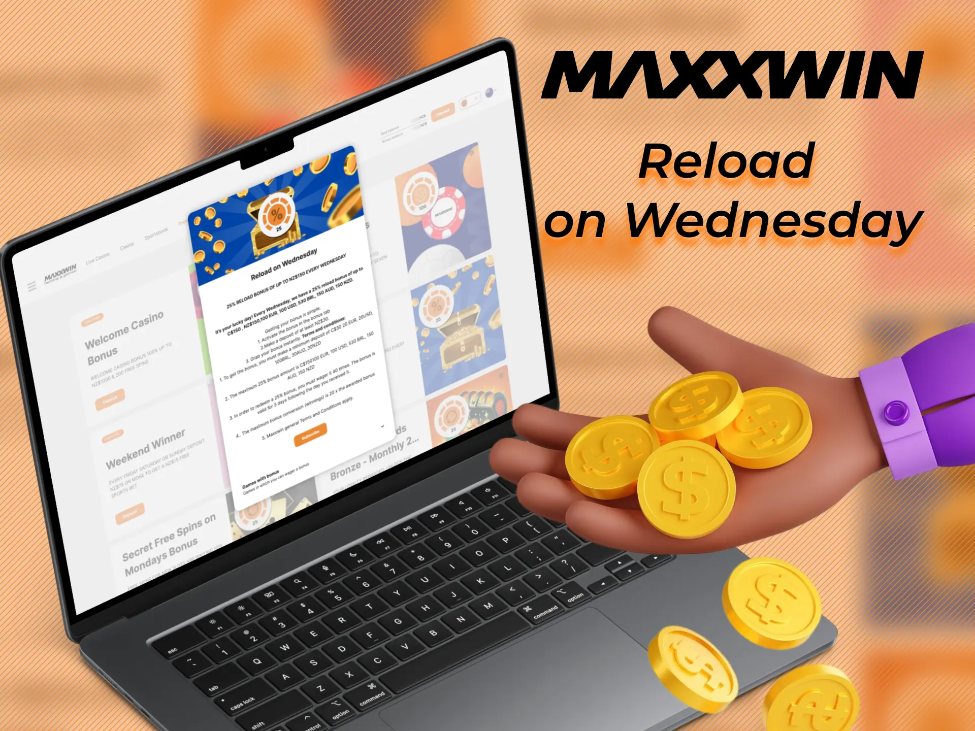 You can activate this bonus every wednesday at Maxxwin.