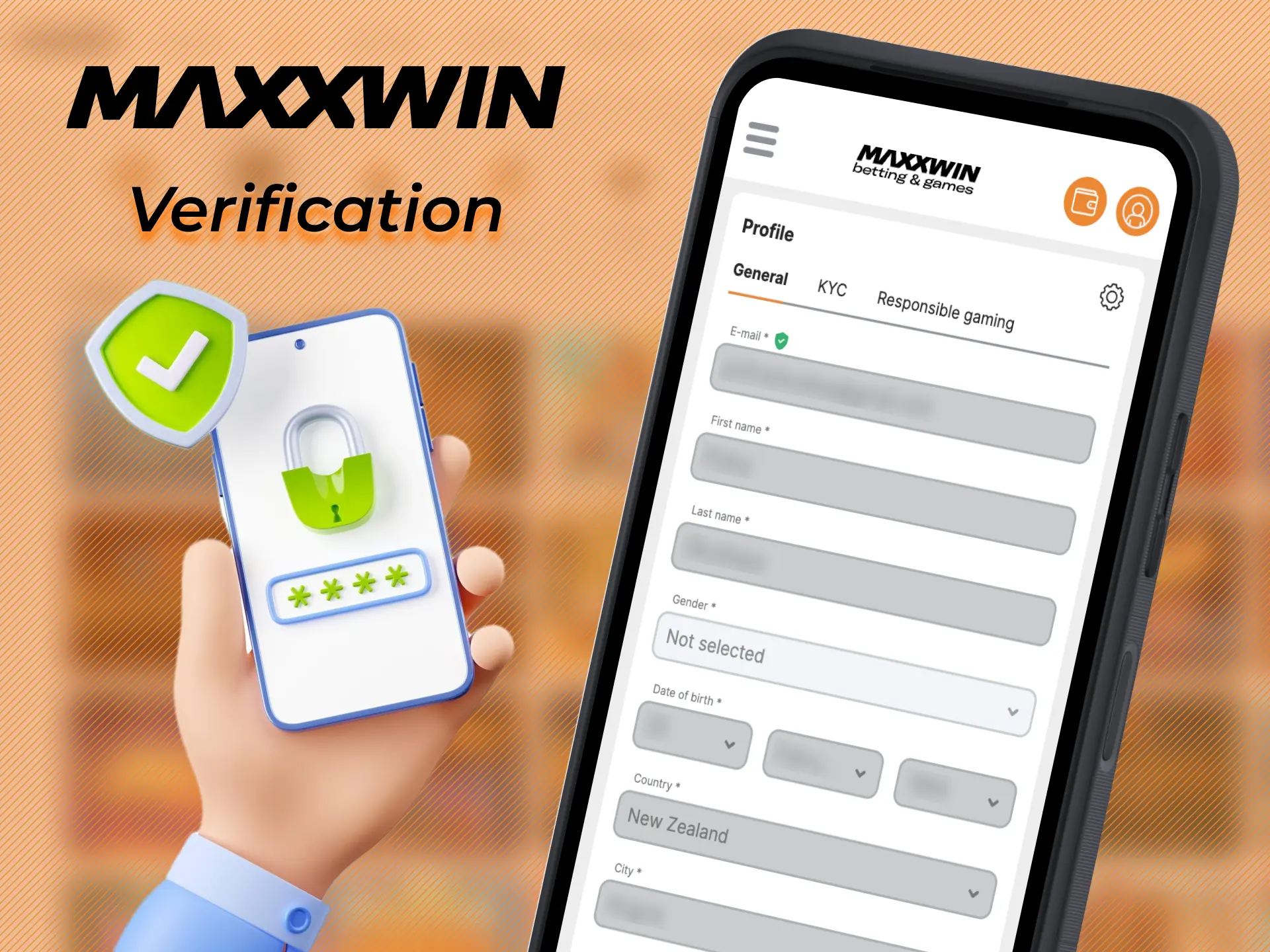 Confirm your identity via verification at Maxxwin.